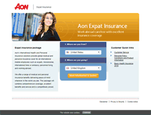 Tablet Screenshot of aonexpatinsurance.com